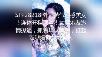 STP28218 外表英气性感美女！连体开档黑丝！大屌炮友激情操逼，抓着JB认真舔，扛起双腿爆操站立后入